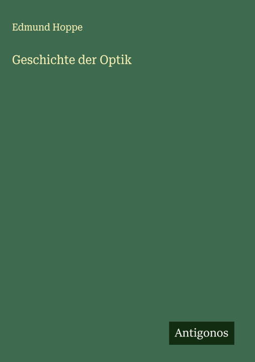 Kniha Geschichte der Optik 