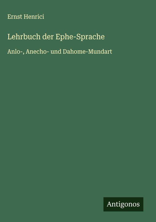 Knjiga Lehrbuch der Ephe-Sprache 