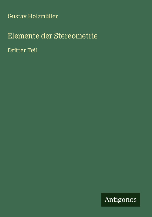 Knjiga Elemente der Stereometrie 