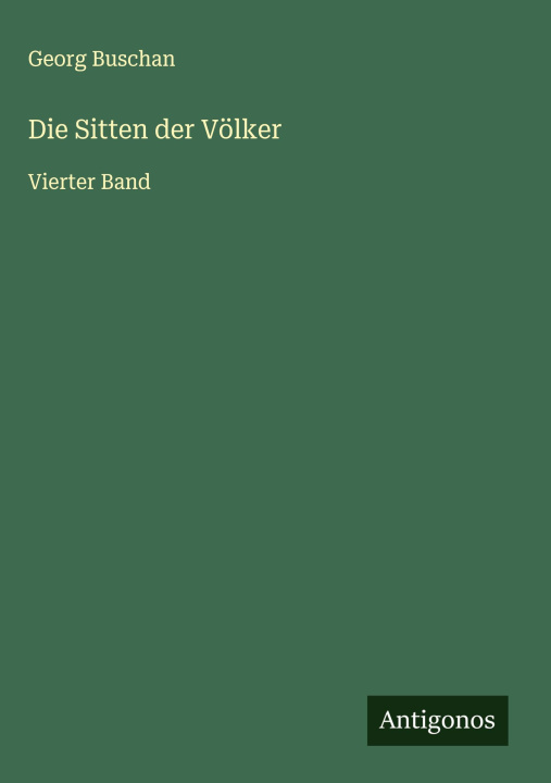 Knjiga Die Sitten der Völker 