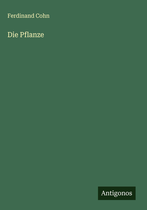 Kniha Die Pflanze 