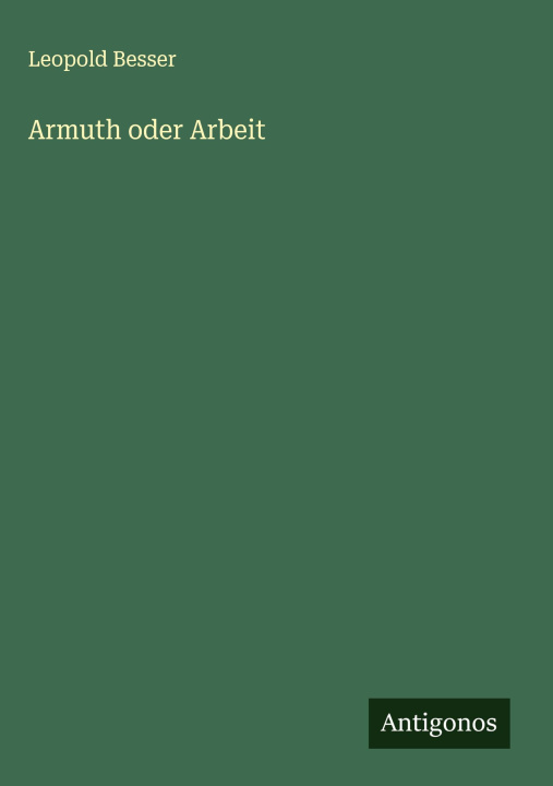 Knjiga Armuth oder Arbeit 
