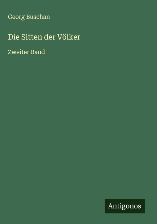 Knjiga Die Sitten der Völker 