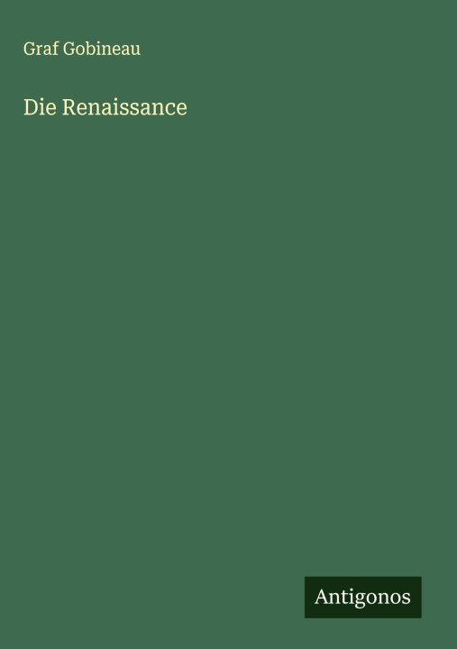 Kniha Die Renaissance 