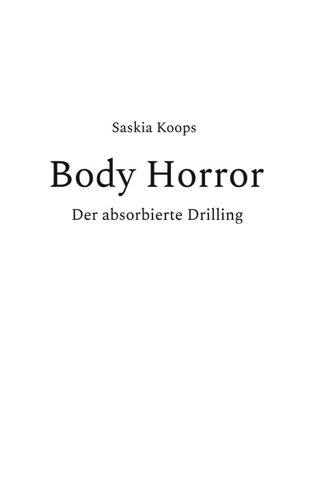 Kniha Body Horror Saskia Koops