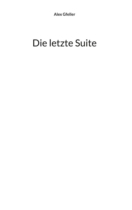 Kniha Die letzte Suite 
