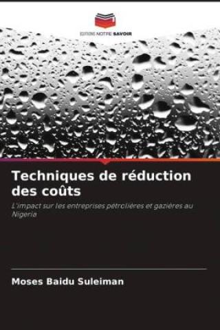 Kniha Techniques de réduction des coûts Moses Baidu Suleiman
