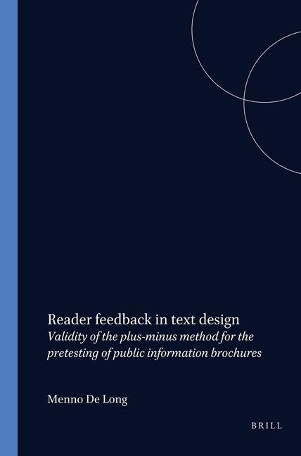 Kniha Reader Feedback in Text Design 