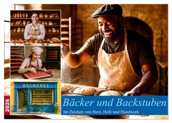 Kalendár/Diár Bäcker und Backstuben (Wandkalender 2026 DIN A2 quer), CALVENDO Monatskalender Calvendo