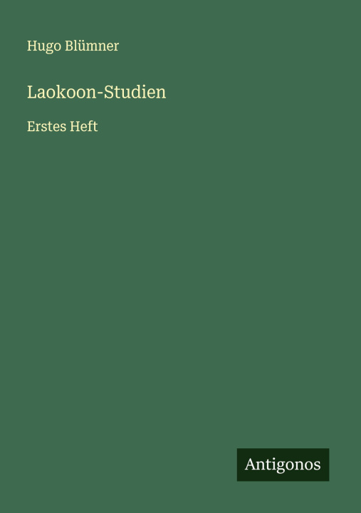 Kniha Laokoon-Studien Hugo Blümner