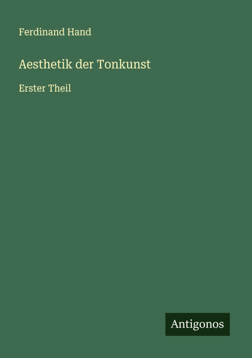 Kniha Aesthetik der Tonkunst 