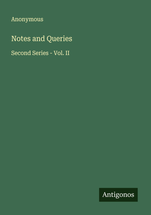Kniha Notes and Queries 