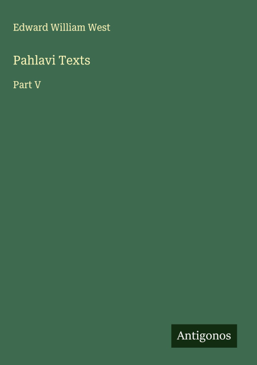 Knjiga Pahlavi Texts 