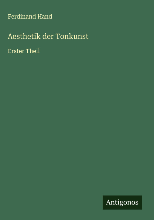 Kniha Aesthetik der Tonkunst 