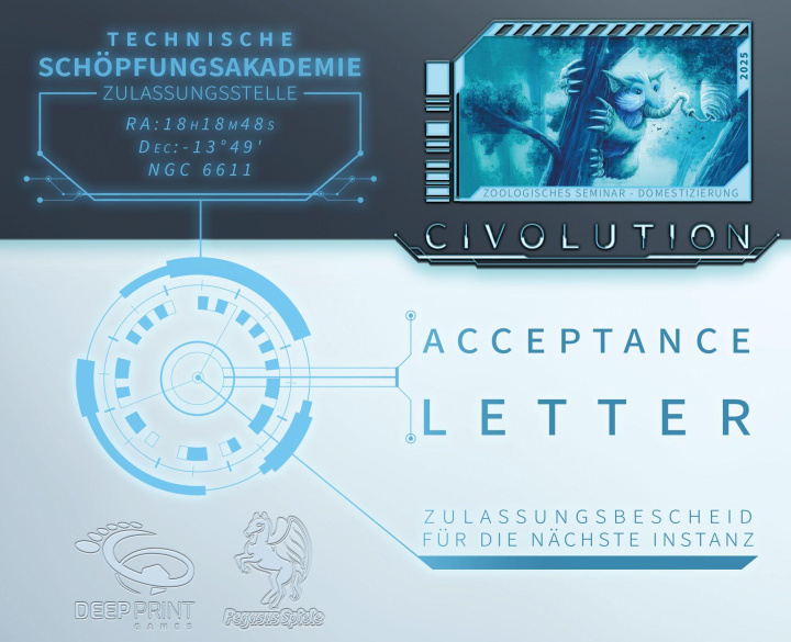 Hra/Hračka Civolution: Acceptance Letter, Erweiterung 