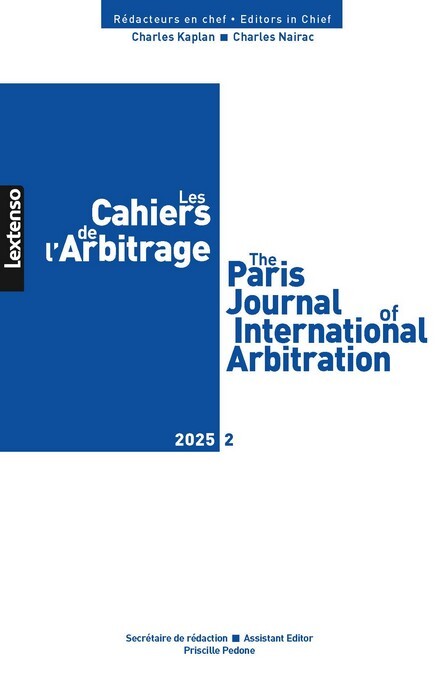 Βιβλίο Cahiers de l'Arbitrage 02/2025 