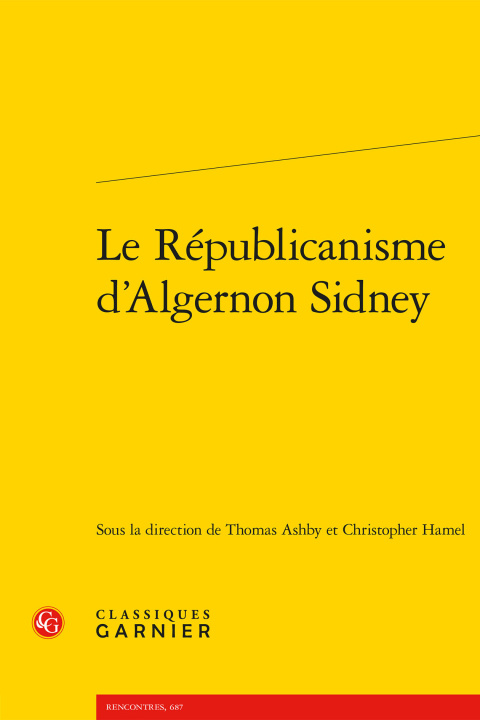 Kniha Le républicanisme d'algernon sidney 