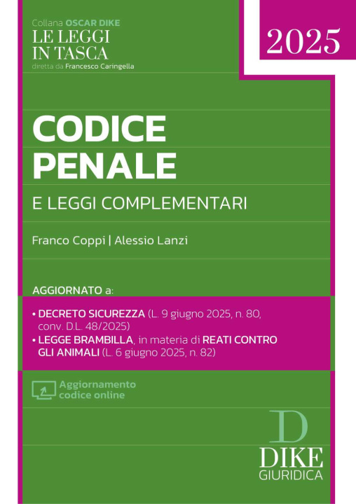 Kniha Codice penale e leggi complementari 2025 Franco Coppi