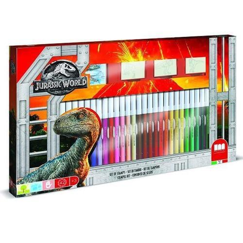 Kniha JURASSIC WORLD - Malset XL, 41-tlg., inkl. Malbuch & Stempel 