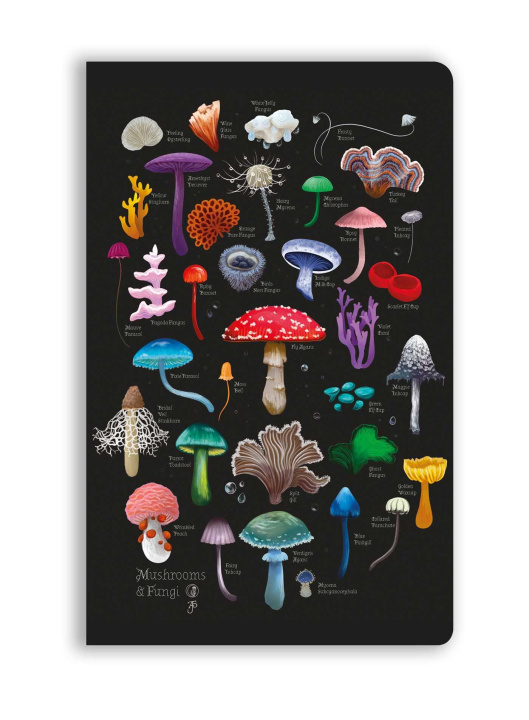 Libro Anna Stead: Mushrooms & Fungi (Soft Touch Journal) FLAME TREE