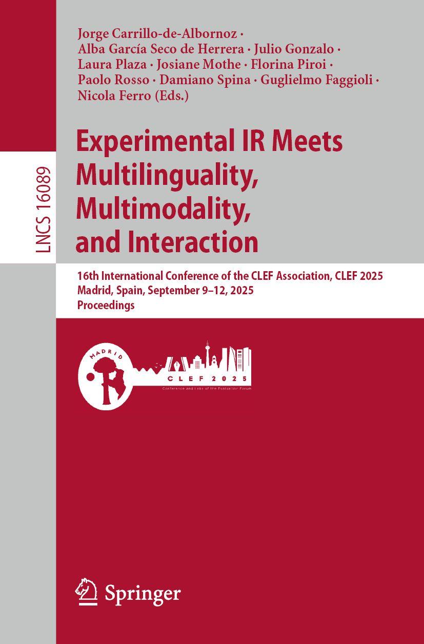 Kniha Experimental IR Meets Multilinguality, Multimodality, and Interaction Julio Gonzalo