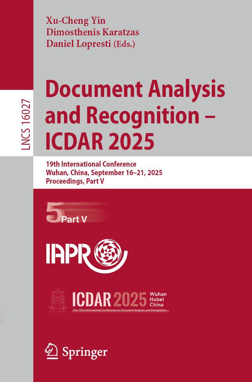 Knjiga Document Analysis and Recognition - ICDAR 2025 Dimosthenis Karatzas