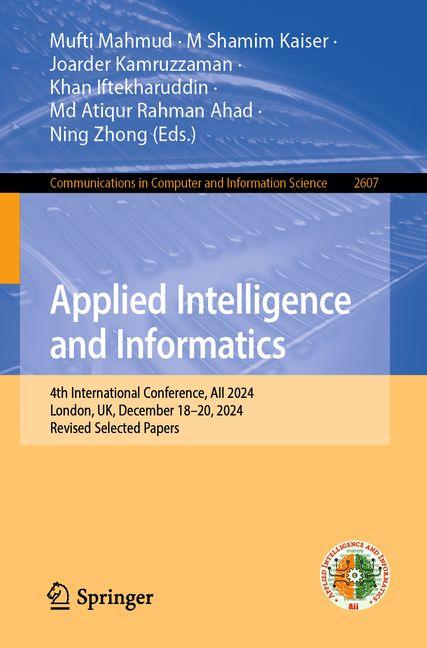 Kniha Applied Intelligence and Informatics M Shamim Kaiser