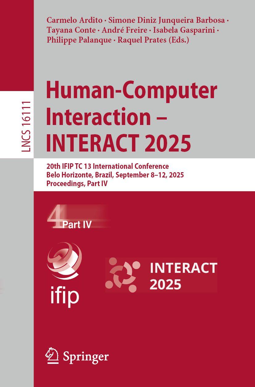 Book Human-Computer Interaction - INTERACT 2025 Simone Diniz Junqueira Barbosa