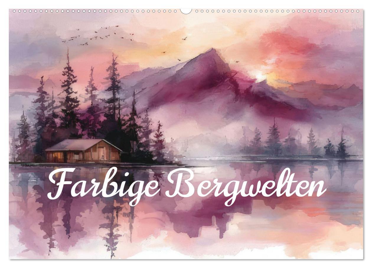 Kalendář/Diář Farbige Bergwelten (Wandkalender 2026 DIN A2 quer), CALVENDO Monatskalender Calvendo