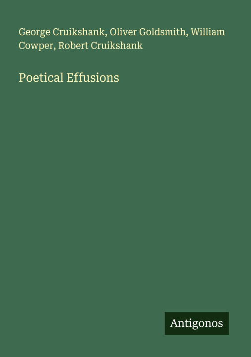 Knjiga Poetical Effusions Oliver Goldsmith
