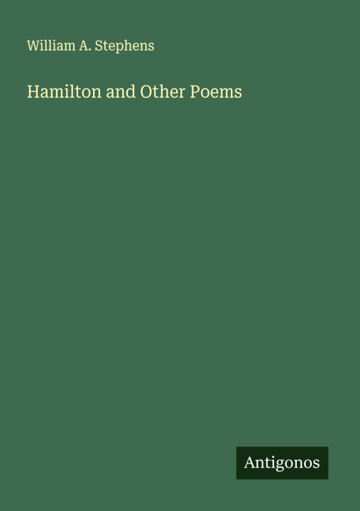Kniha Hamilton and Other Poems 