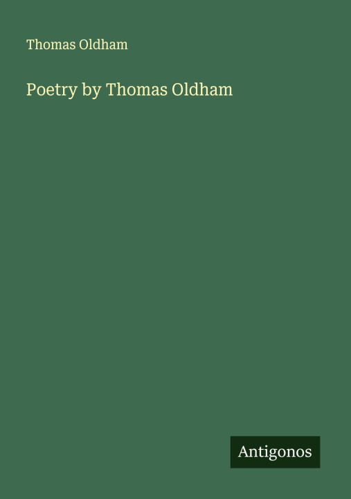 Knjiga Poetry by Thomas Oldham 