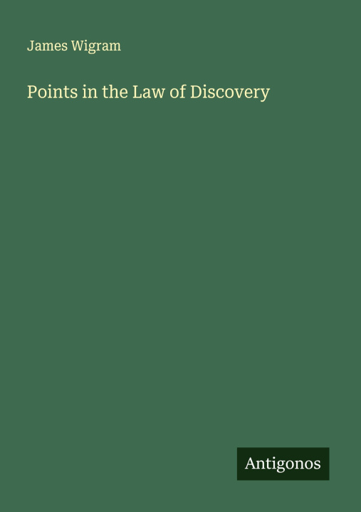 Knjiga Points in the Law of Discovery 
