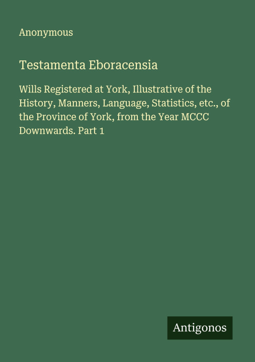 Kniha Testamenta Eboracensia 