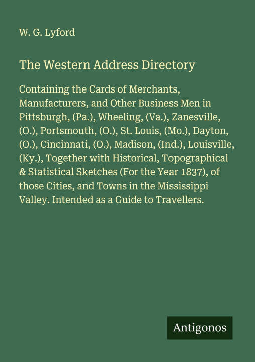 Kniha The Western Address Directory 