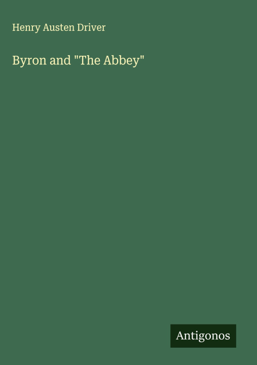 Kniha Byron and "The Abbey" 