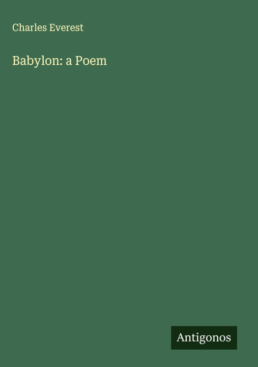Kniha Babylon: a Poem 
