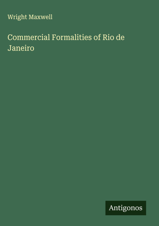 Kniha Commercial Formalities of Rio de Janeiro 