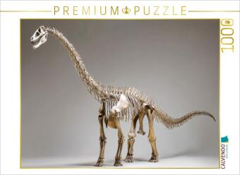 Hra/Hračka CALVENDO Puzzle Dinosaurier Brachiosaurus-Skelett mit langem Hals und kräftigem Körper | 1000 Teile Lege-Größe 64x48cm Foto-Puzzle für glückliche Stun Calvendo