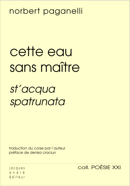 Book Cette eau sans maître Paganelli