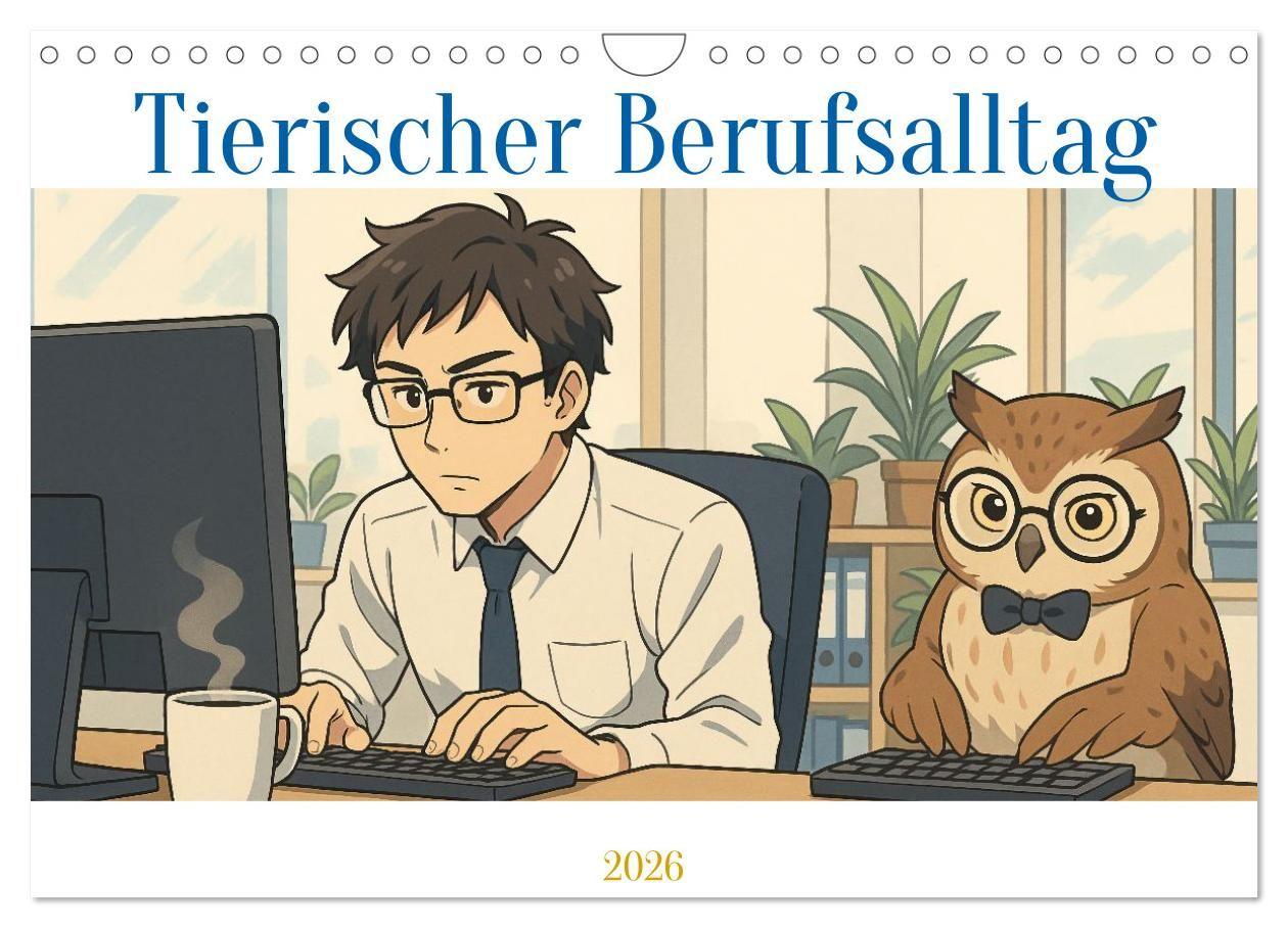Kalender/agenda Tierischer Berufsalltag (Wandkalender 2026 DIN A4 quer), CALVENDO Monatskalender Calvendo