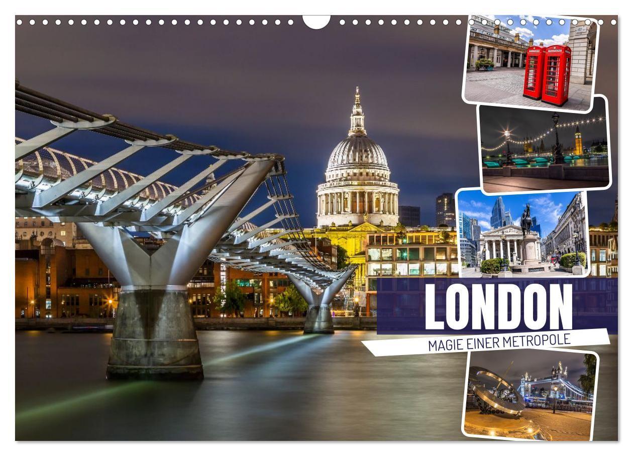 Kalendář/Diář LONDON Magie einer Metropole (Wandkalender 2026 DIN A3 quer), CALVENDO Monatskalender Calvendo