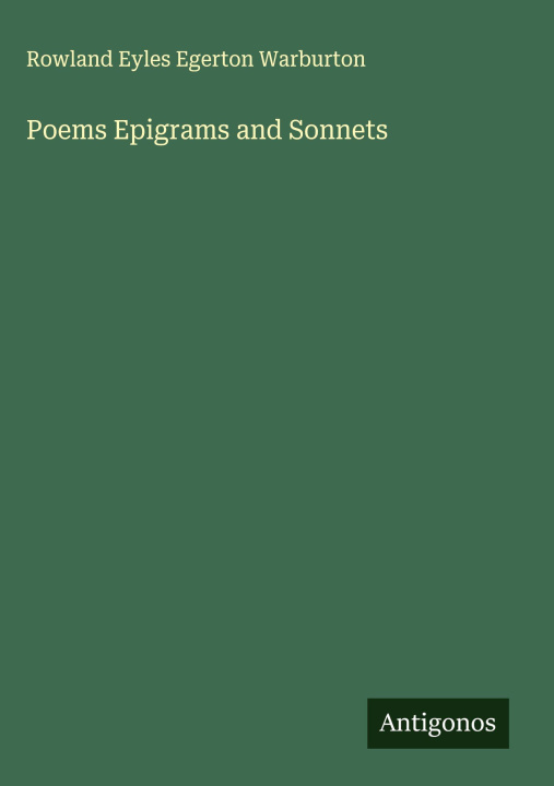 Carte Poems Epigrams and Sonnets 