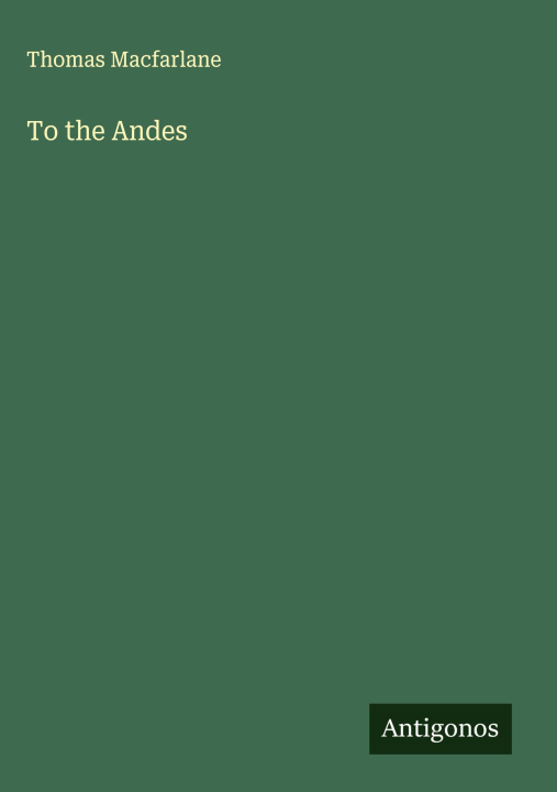 Kniha To the Andes 