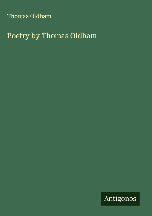 Kniha Poetry by Thomas Oldham 