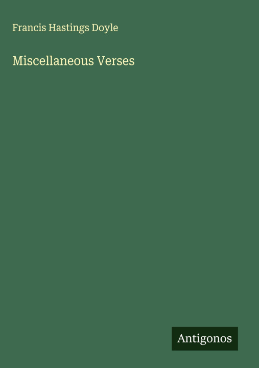 Kniha Miscellaneous Verses 