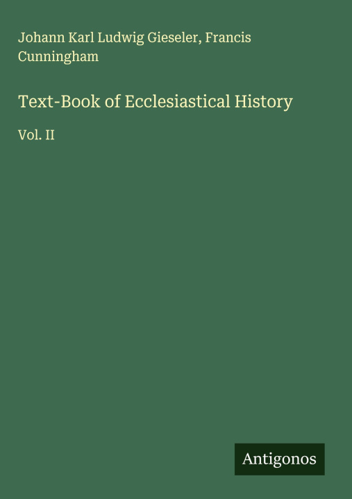 Libro Text-Book of Ecclesiastical History Francis Cunningham