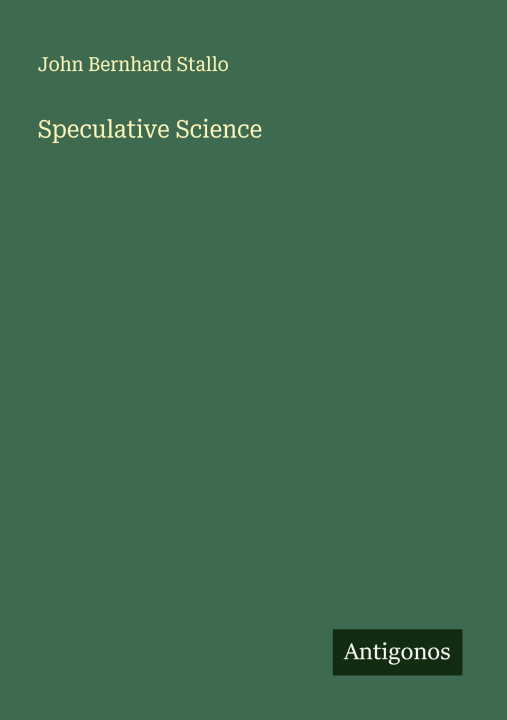 Kniha Speculative Science 