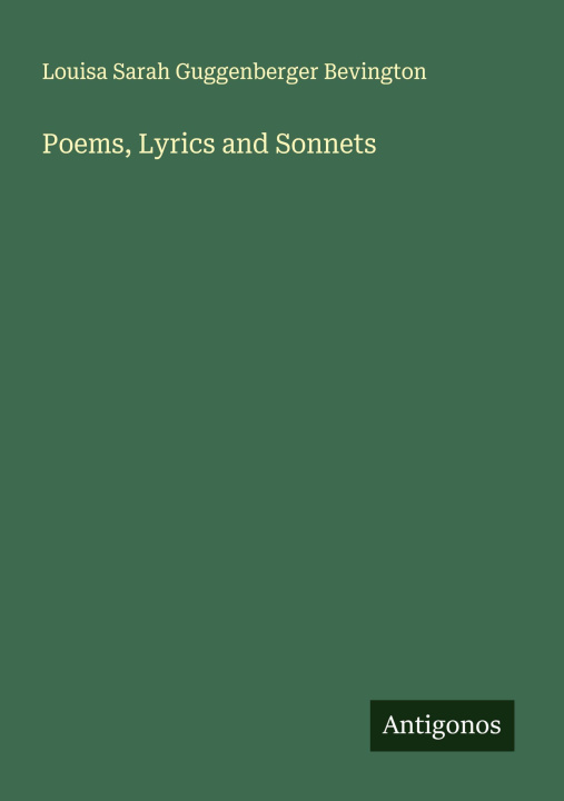Kniha Poems, Lyrics and Sonnets 