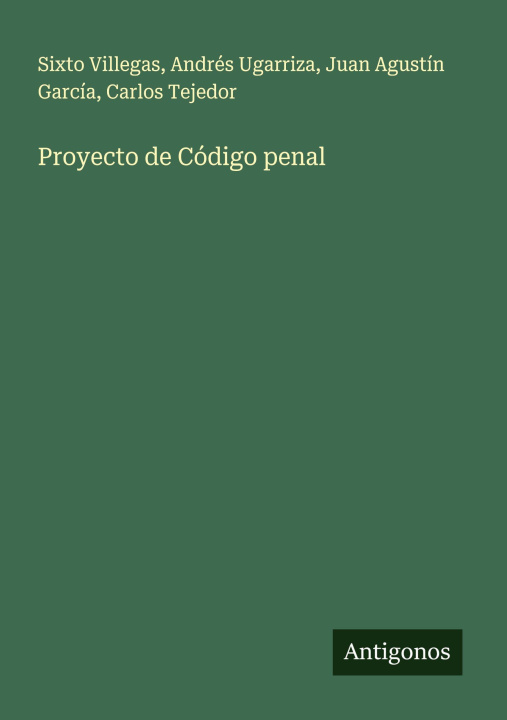 Knjiga Proyecto de Código penal Andrés Ugarriza